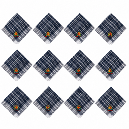 Home Universal® Pañuelo Fallero de Valencia con Escudo, Azul y Blanco 57x57cm, Azul 55x55cm  – Pañuelo Tradicional para Fallas y Fiestas Valencianas (Blanco y Azul)(12 UNIDADES))