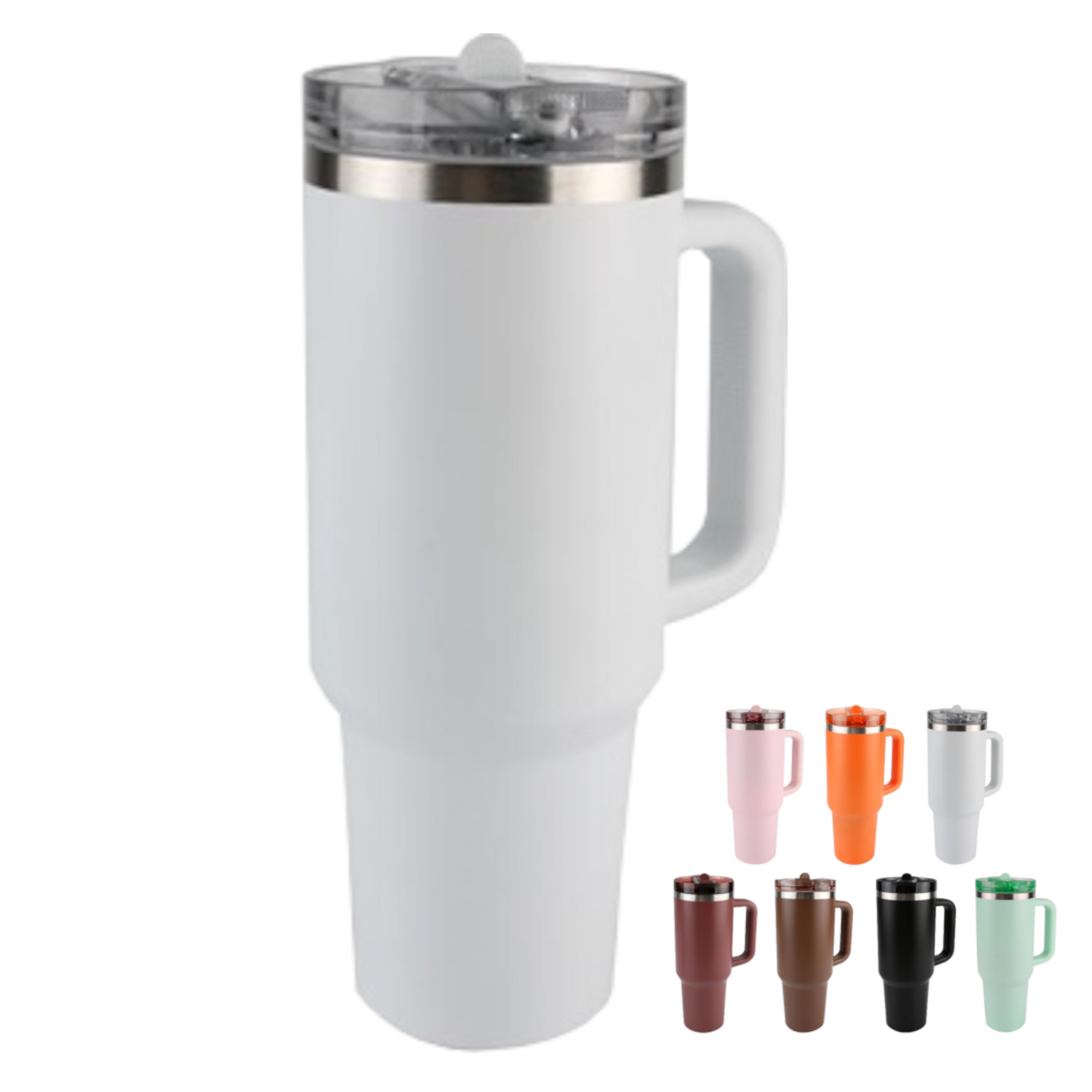 Home Universal ® Botella térmico 1200 ml con Pajita | A prueba de fugas | Acero Inoxidable sin BPA | Mantiene Frío 24h y Calor 12h | Termo Reutilizable Fácil de Llevar (Blanco)