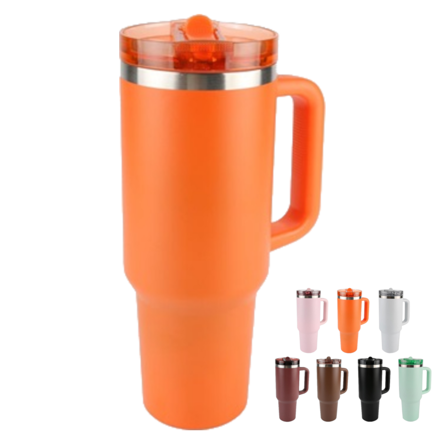 Home Universal ® Botella térmico 1200 ml con Pajita | A prueba de fugas | Acero Inoxidable sin BPA | Mantiene Frío 24h y Calor 12h | Termo Reutilizable Fácil de Llevar (Naranja)