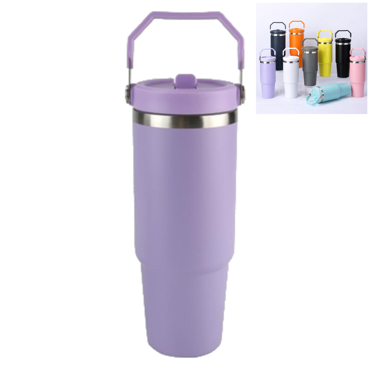 Home Universal ® Vaso térmico 890 ml | Botella de Agua Térmica 0,89L con Pajita | Acero Inoxidable sin BPA | Mantiene Frío 24h y Calor 12h | Termo Reutilizable Fácil de Llevar y Apto Lavavajillas (Violeta)