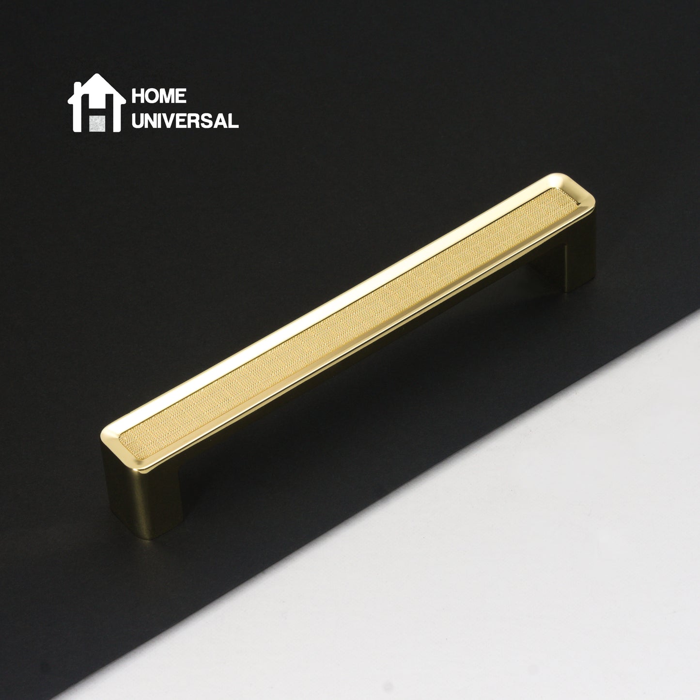 HOME UNIVERSAL | 6 Tiradores Metálicos Dorados Minimalistas | Aleación de Aluminio | Premium | (Tirador Rectangular Largo)
