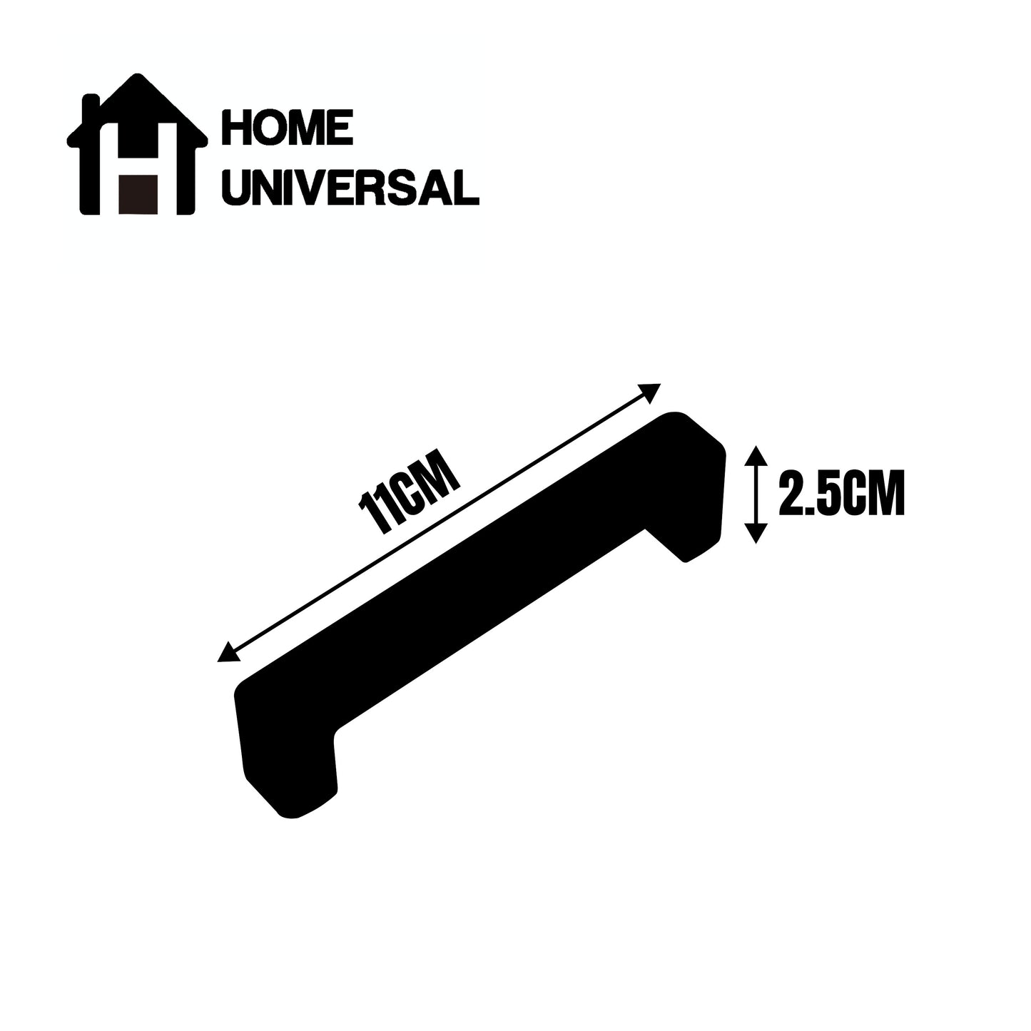 HOME UNIVERSAL | 6 Tiradores Metálicos Dorados Minimalistas | Aleación de Aluminio | Premium | (Tirador Rectangular Corto)