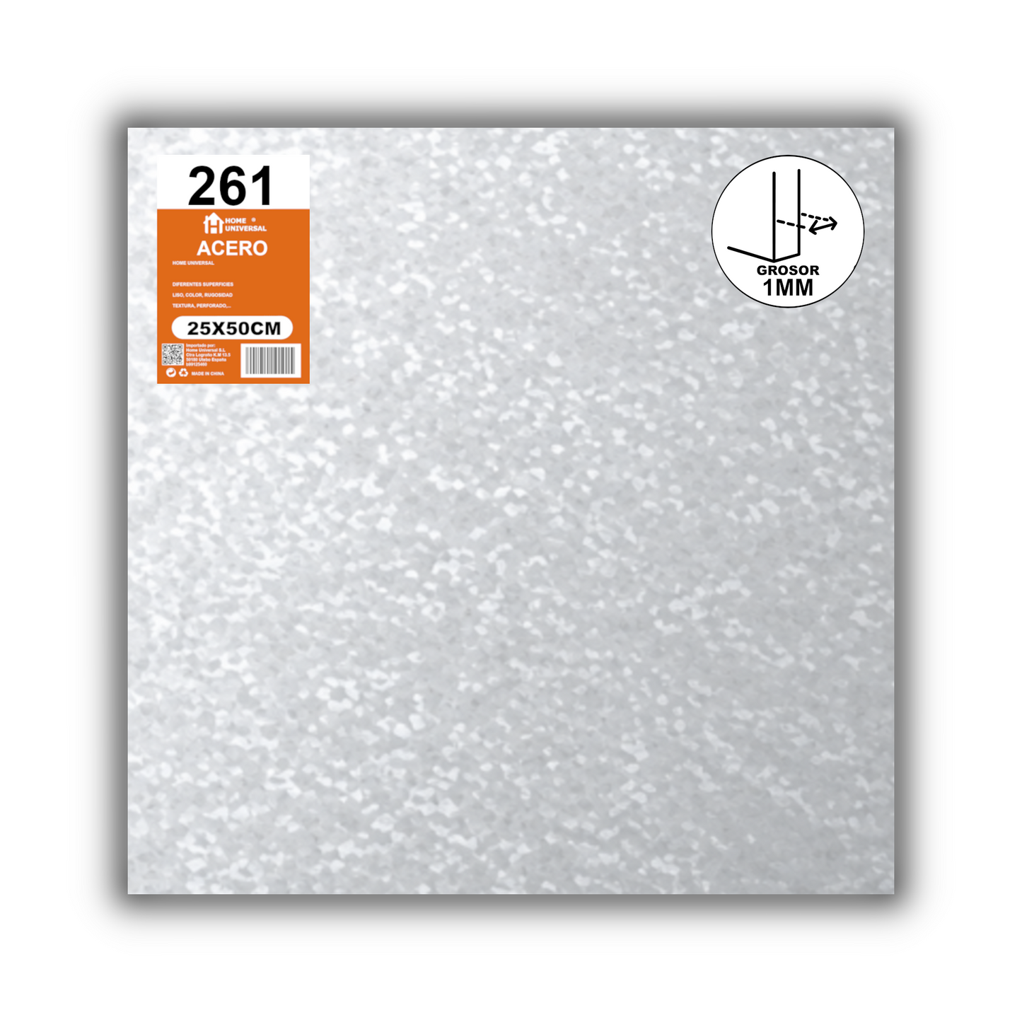 Home Universal® Chapa Galvanizada Lisa y Perforada, Lámina Metálica Resistente Anticorrosión para BricolajeSuperficie (Superficie (Liso)Brillante (50X50CM - 1 MM))