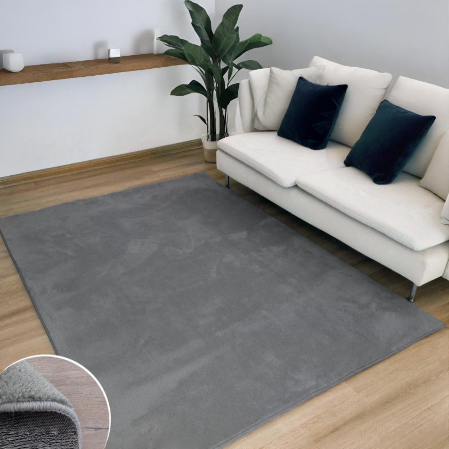 HOME UNIVERSAL Alfombra para Sala de Estar Alfombra Grande Suave y Esponjosa Alfombras Peludas Que no se Desprenden Alfombra Motley Tie-Dye Alfombras Modernas para Interiores (Gris)