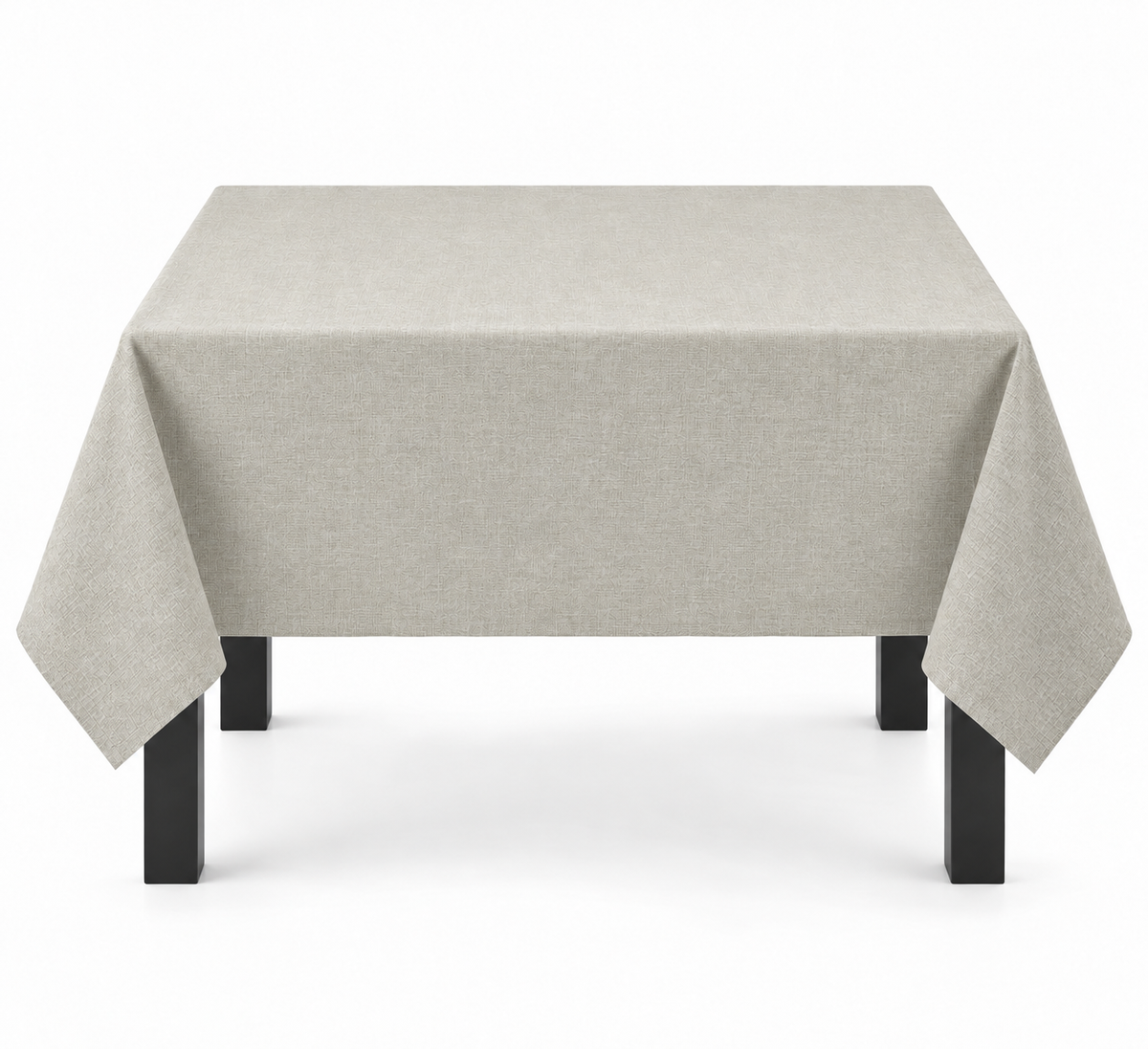Home Universal® Mantel de Mesa Impermeable y Antimanchas, Tejido de Loneta con Efecto Lino , Liso o Estampado, para Cocina y Comedor (Blanco Liso)
