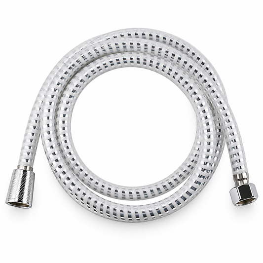Home Universal® Manguera de Ducha Universal G1/2 – Flexible, Antienredos y Fácil de Instalar, Compatible con la Mayoría de Duchas (Blanco Plata (1.5m))