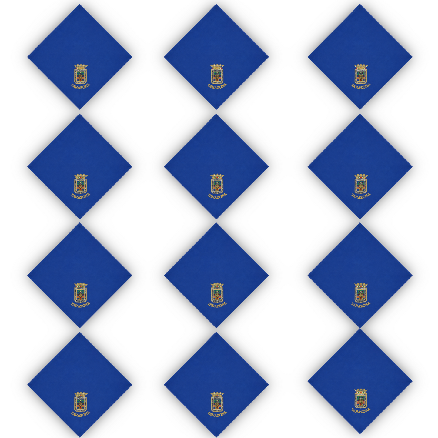Home Universal® Pañuelo de Fiestas 100 × 68 cm, Escudo de Tarazona Bordado