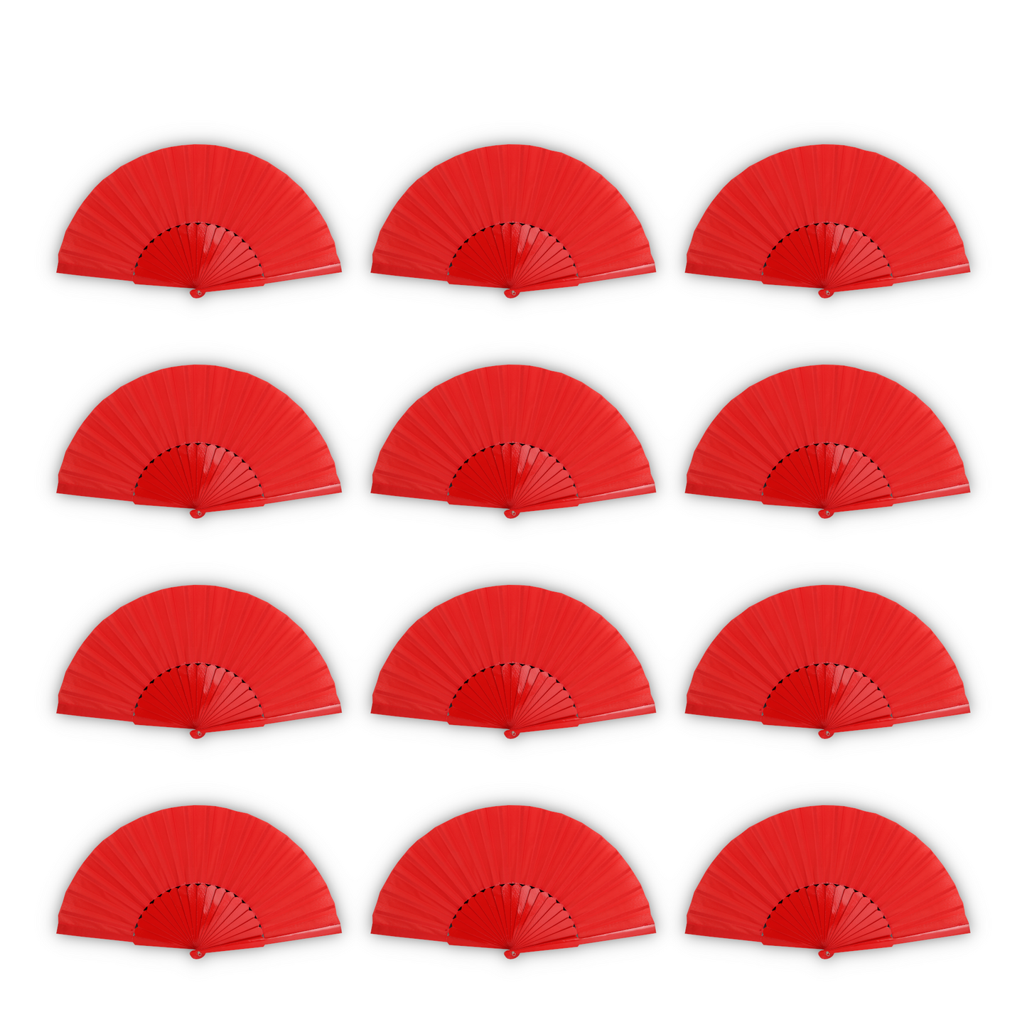 Home Universal® Abanico de madera con argollas para colgar, plegable, ligero y resistente, ideal para bodas, eventos y verano, diseño clásico y portátil perfecto para regalo y uso diario - Rojo (30CM)