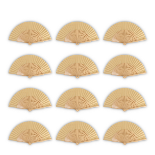 Home Universal® Abanico de madera con argollas para colgar, plegable, ligero y resistente, ideal para bodas, eventos y verano, diseño clásico y portátil perfecto para regalo y uso diario - Madera (27CM)