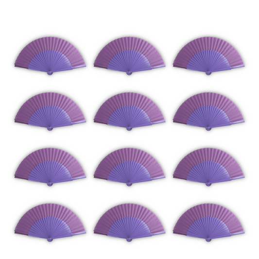 Home Universal® Abanico de madera con argollas para colgar, plegable, ligero y resistente, ideal para bodas, eventos y verano, diseño clásico y portátil perfecto para regalo y uso diario - Morado (27CM)