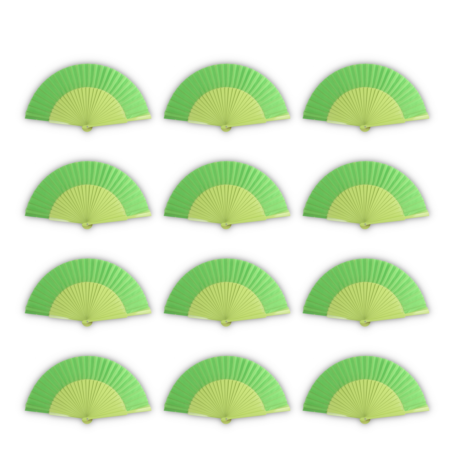 Home Universal® Abanico de madera con argollas para colgar, plegable, ligero y resistente, ideal para bodas, eventos y verano, diseño clásico y portátil perfecto para regalo y uso diario - Verde Claro (27CM)