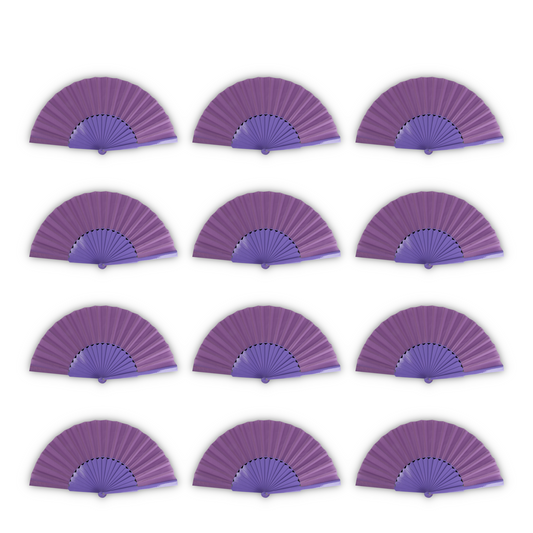 Home Universal® Abanico de madera con argollas para colgar, plegable, ligero y resistente, ideal para bodas, eventos y verano, diseño clásico y portátil perfecto para regalo y uso diario - Morado (30CM)