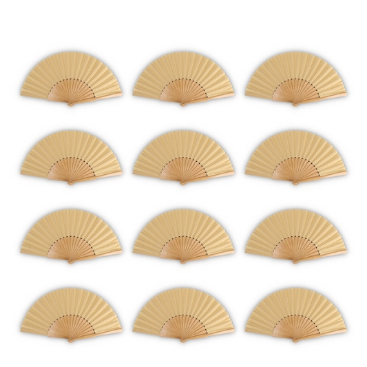 Home Universal® Abanico de madera con argollas para colgar, plegable, ligero y resistente, ideal para bodas, eventos y verano, diseño clásico y portátil perfecto para regalo y uso diario - Madera (30CM)