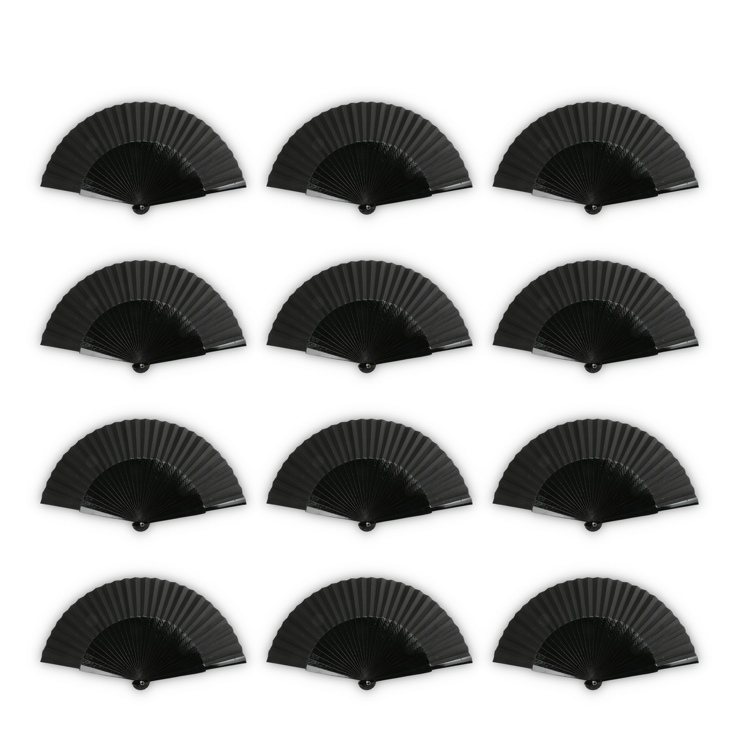 Home Universal® Abanico de madera con argollas para colgar, plegable, ligero y resistente, ideal para bodas, eventos y verano, diseño clásico y portátil perfecto para regalo y uso diario - Negro (27CM)