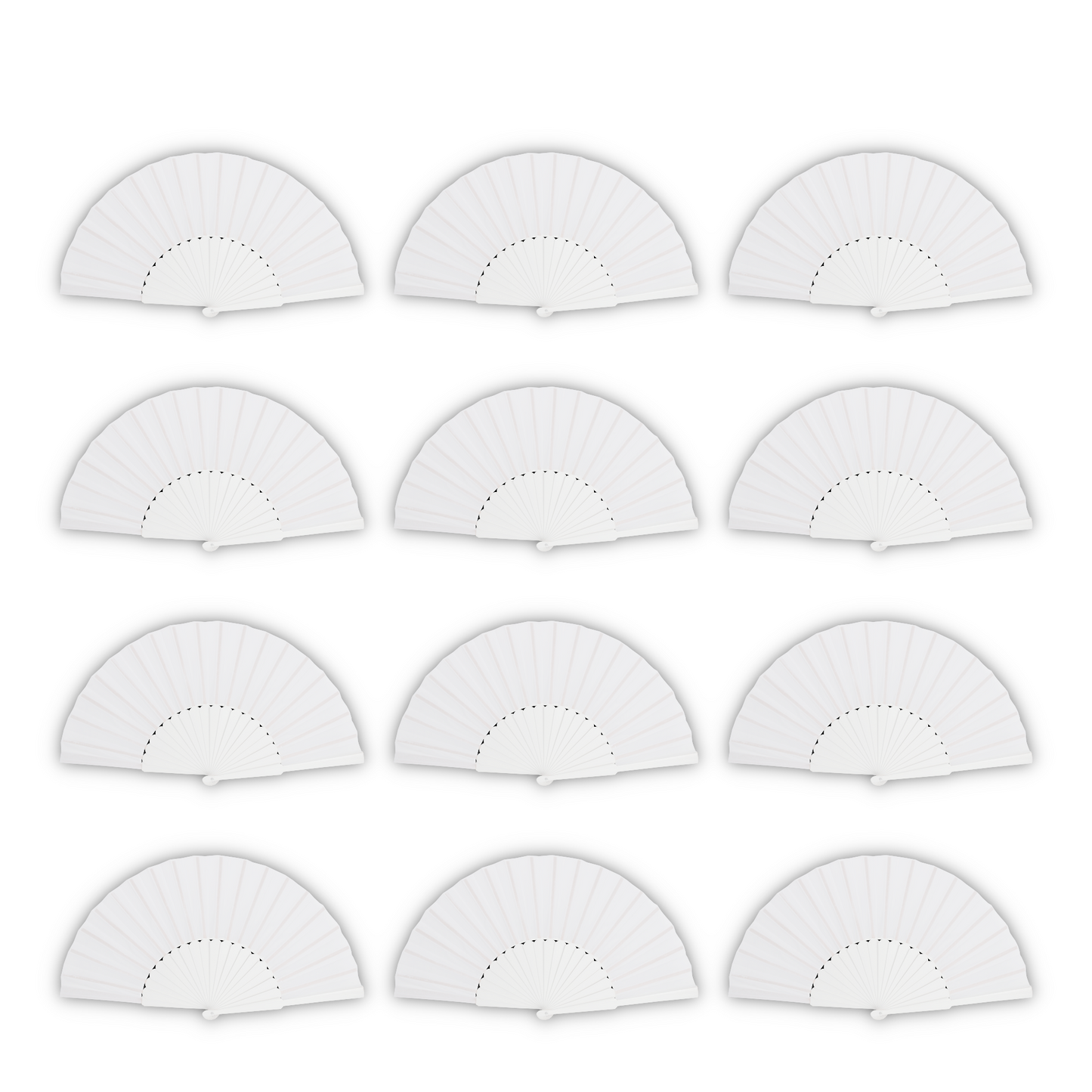 Home Universal® Abanico de madera con argollas para colgar, plegable, ligero y resistente, ideal para bodas, eventos y verano, diseño clásico y portátil perfecto para regalo y uso diario - Blanco (30CM)