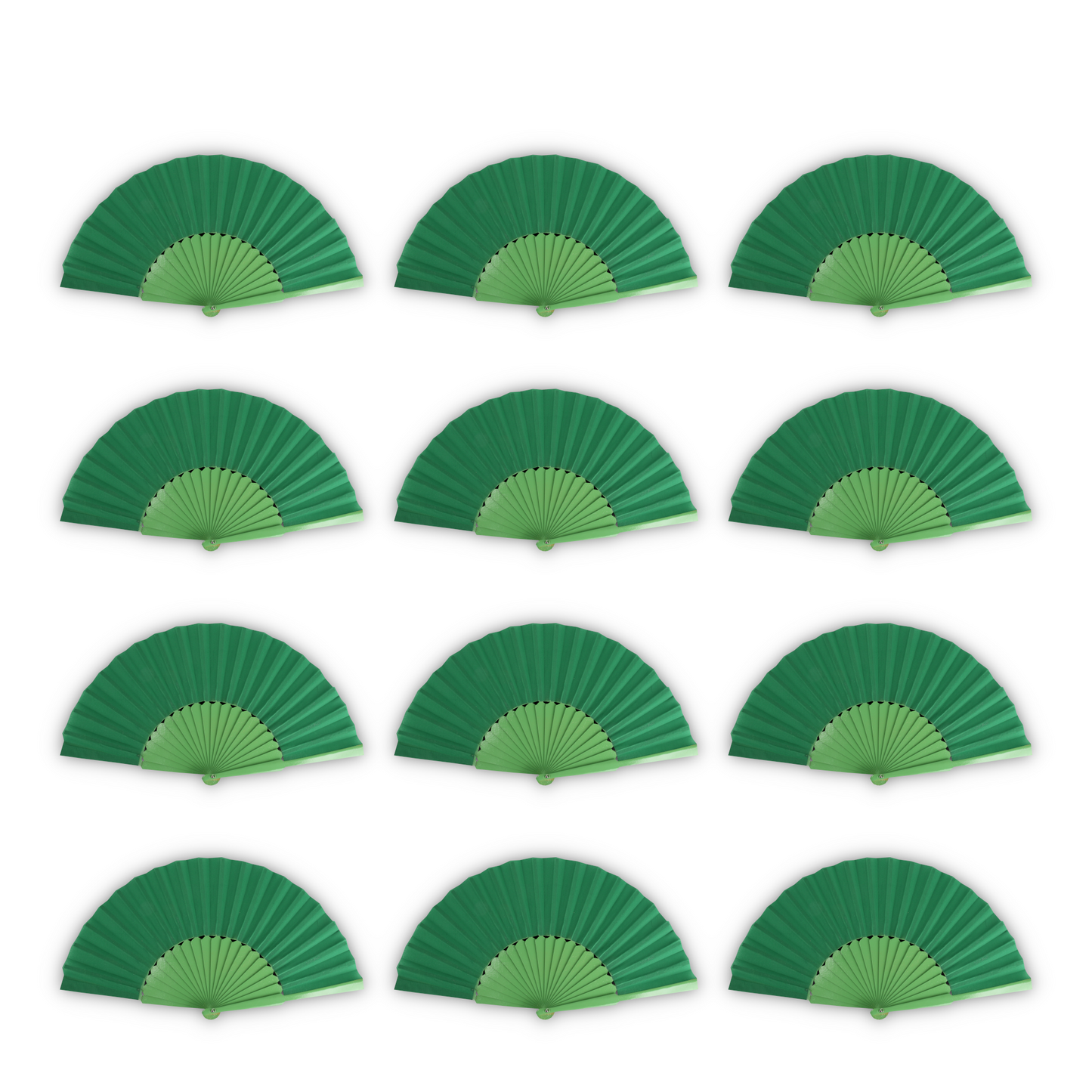 Home Universal® Abanico de madera con argollas para colgar, plegable, ligero y resistente, ideal para bodas, eventos y verano, diseño clásico y portátil perfecto para regalo y uso diario - Verde Oscuro (30CM)