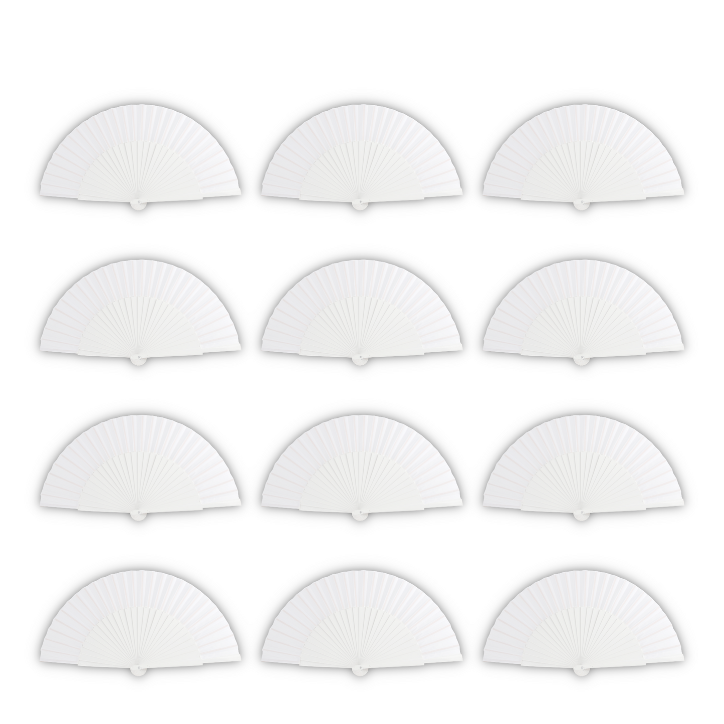 Home Universal® Abanico de madera con argollas para colgar, plegable, ligero y resistente, ideal para bodas, eventos y verano, diseño clásico y portátil perfecto para regalo y uso diario - Blanco (27CM)