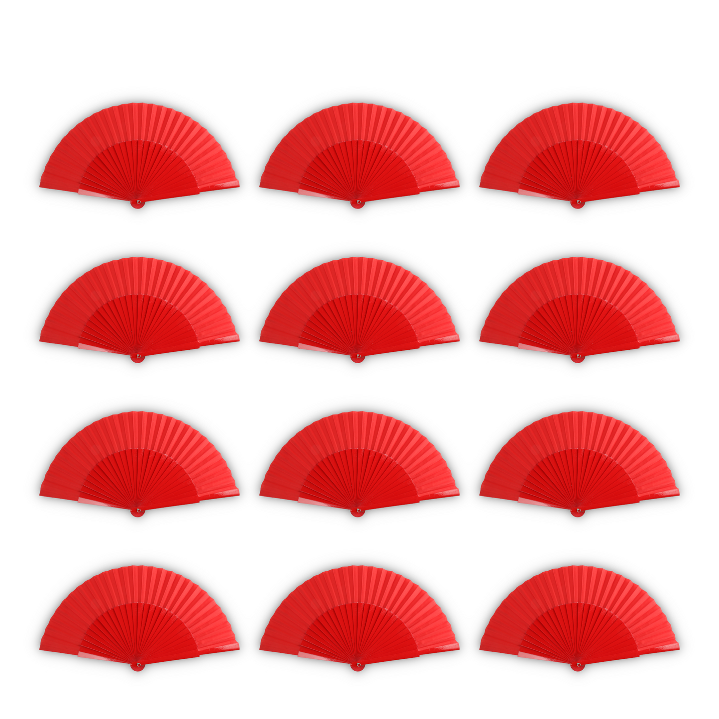 Home Universal® Abanico de madera con argollas para colgar, plegable, ligero y resistente, ideal para bodas, eventos y verano, diseño clásico y portátil perfecto para regalo y uso diario - Rojo (27CM)