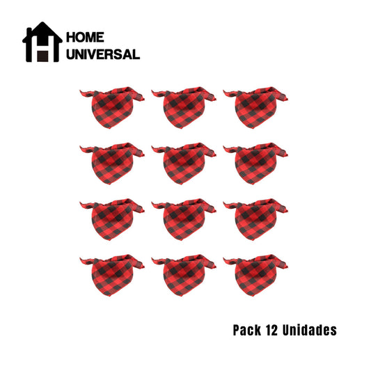 Pack 12 Cachirulos Aragoneses 95cm, Pañuelos Fiestas del Pilar, Zorongos zaragozanos (Clásico)