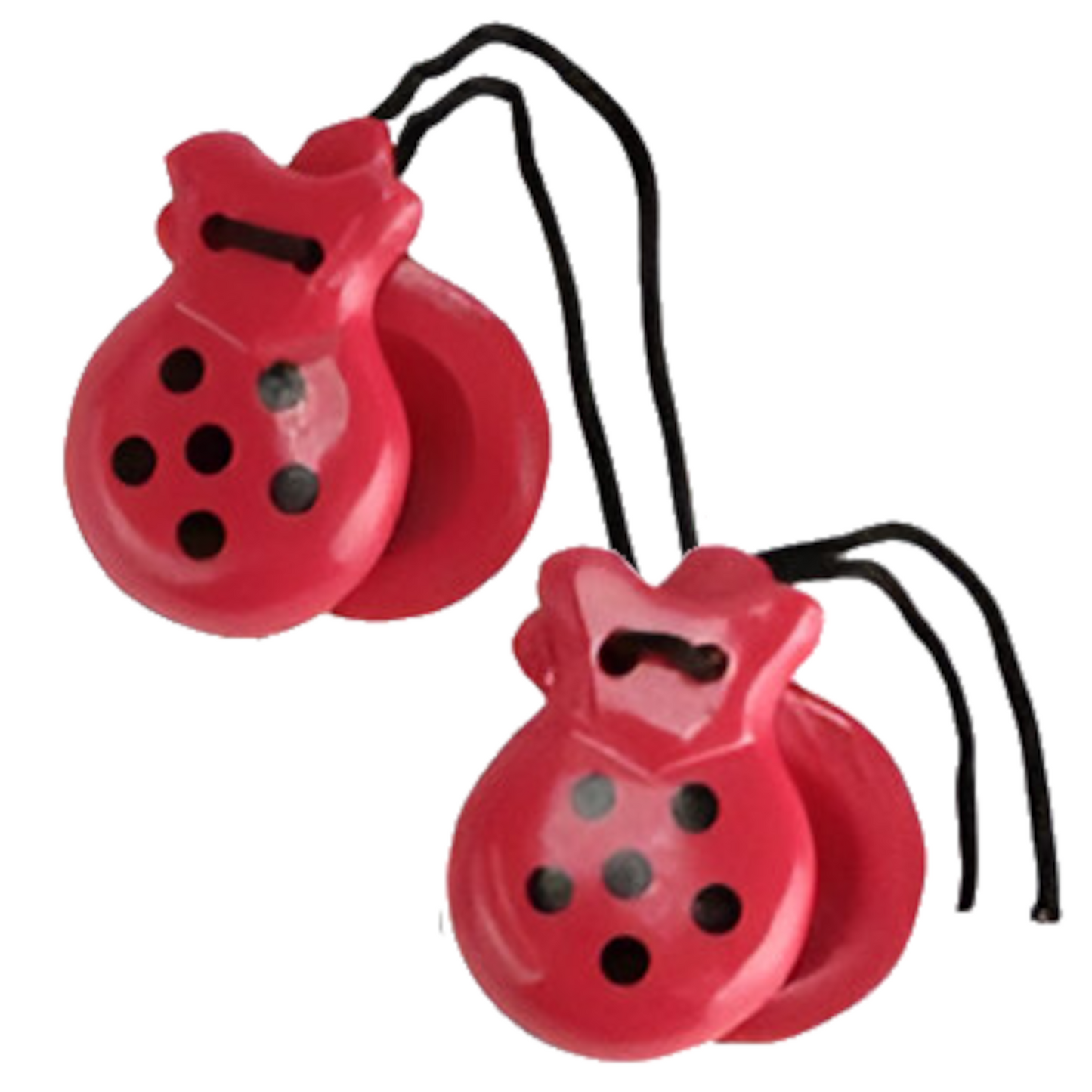 Home Universal® Castañuelas Flamencas Rojas con Lunares, Castañuelas Españolas para Baile de Flamenco,Sonido Tradicional,Ideales para Fiestas de Sevilla, Ferias, Disfraces y Eventos Españoles,2 Piezas (Lunar · Rosa Magenta con Punto Negro)