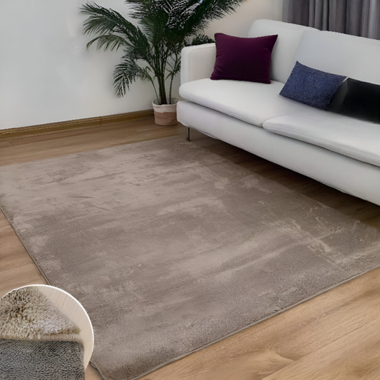 HOME UNIVERSAL Alfombra para Sala de Estar Alfombra Grande Suave y Esponjosa Alfombras Peludas Que no se Desprenden Alfombra Motley Tie-Dye Alfombras Modernas para Interiores (Marron)