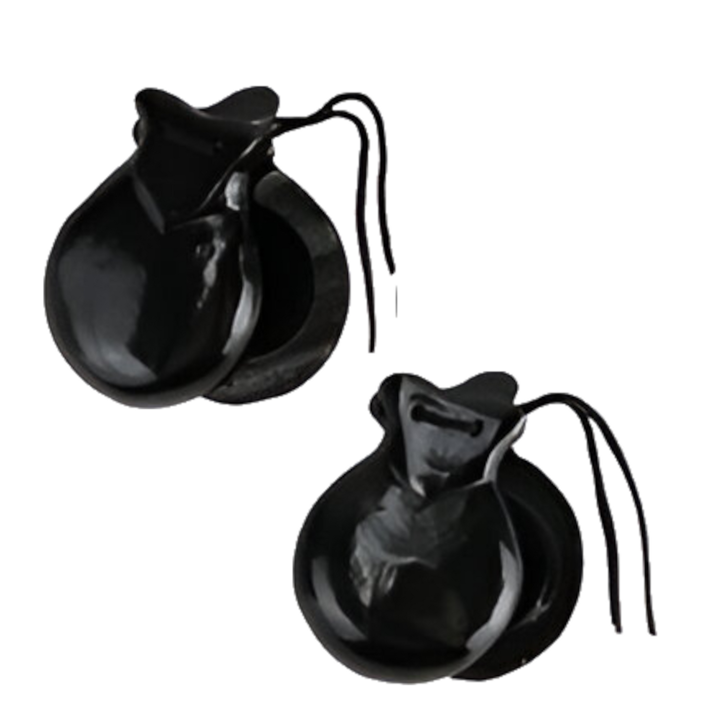 Home Universal® Castañuelas Flamencas Rojas con Lunares, Castañuelas Españolas para Baile de Flamenco,Sonido Tradicional,Ideales para Fiestas de Sevilla, Ferias, Disfraces y Eventos Españoles,2 Piezas (Color Liso · Negro)