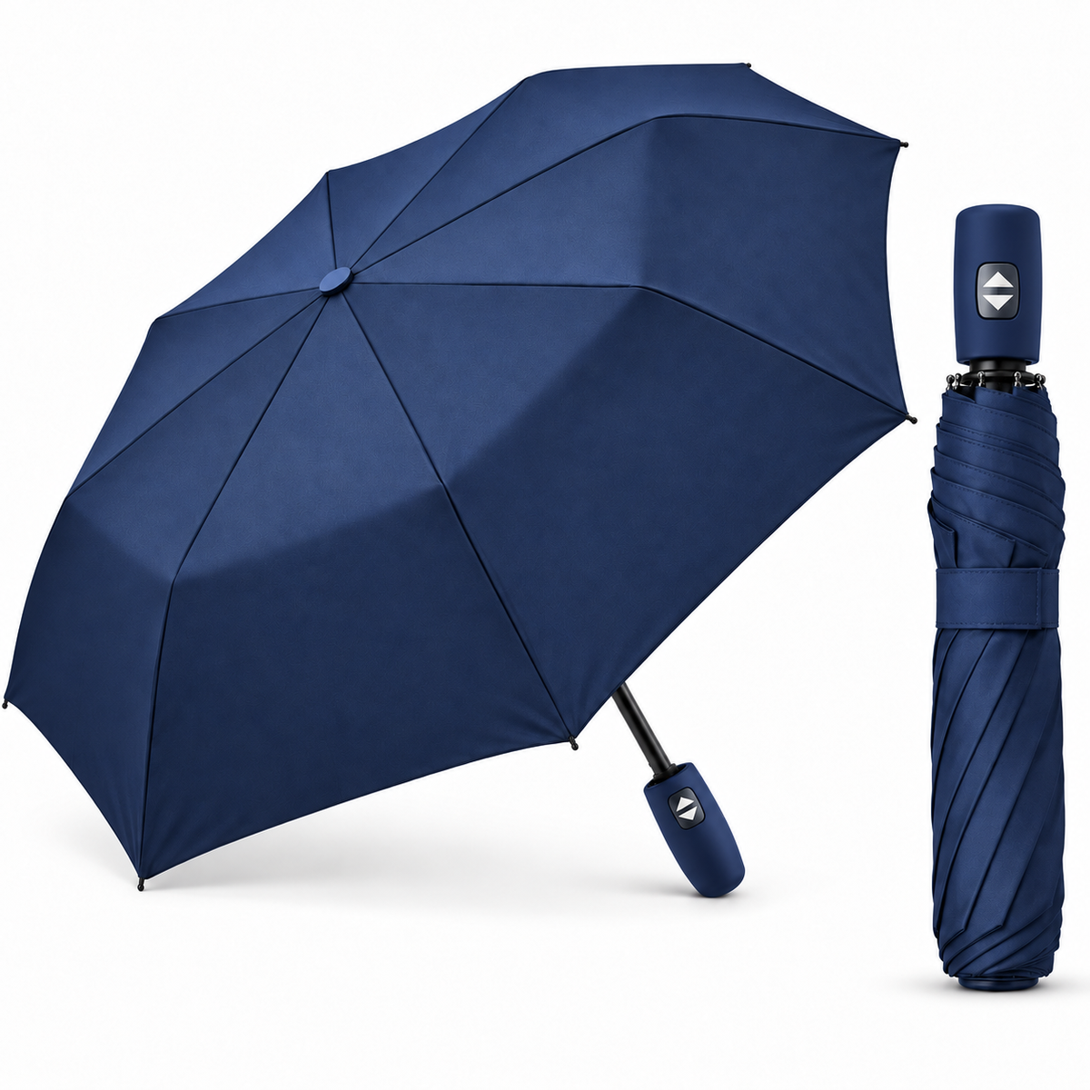 Home Universal® Paraguas Automático Plegable Grande, Compacto y Resistente, para Lluvia y Sol (Automático Apertura y Cierre (Azul))