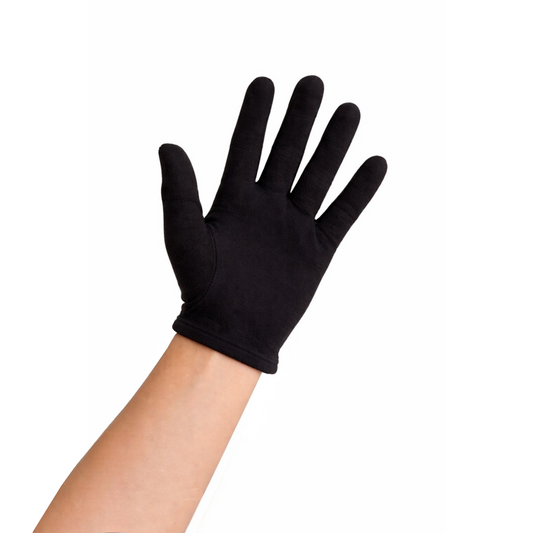 Home Universal®  Guantes de Algodón 100% Blancos y Negros – Guantes Suaves y Transpirables para Hogar, Archivo, Joyería y Manipulación Delicada (Negro)