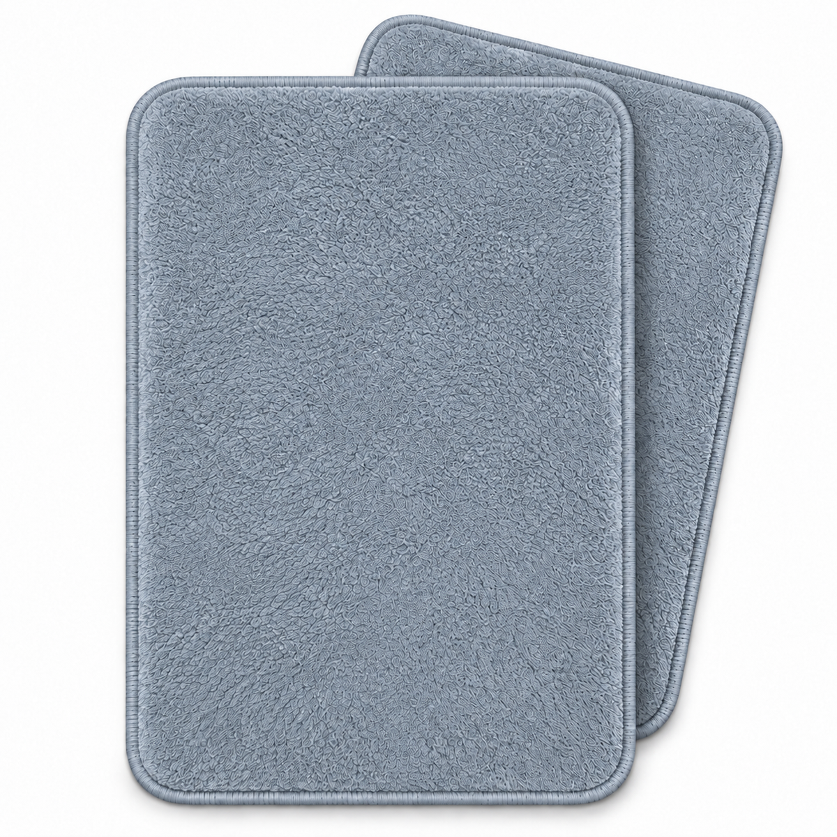 Home Universal® 2 Alfombras de Baño Absorbentes y Antideslizantes, Alfombrillas Suaves con Base de Goma, Lavables a Máquina, para Ducha, Bañera y Lavabo (Azul Claro, 40 x 60 cm (Rectangular))