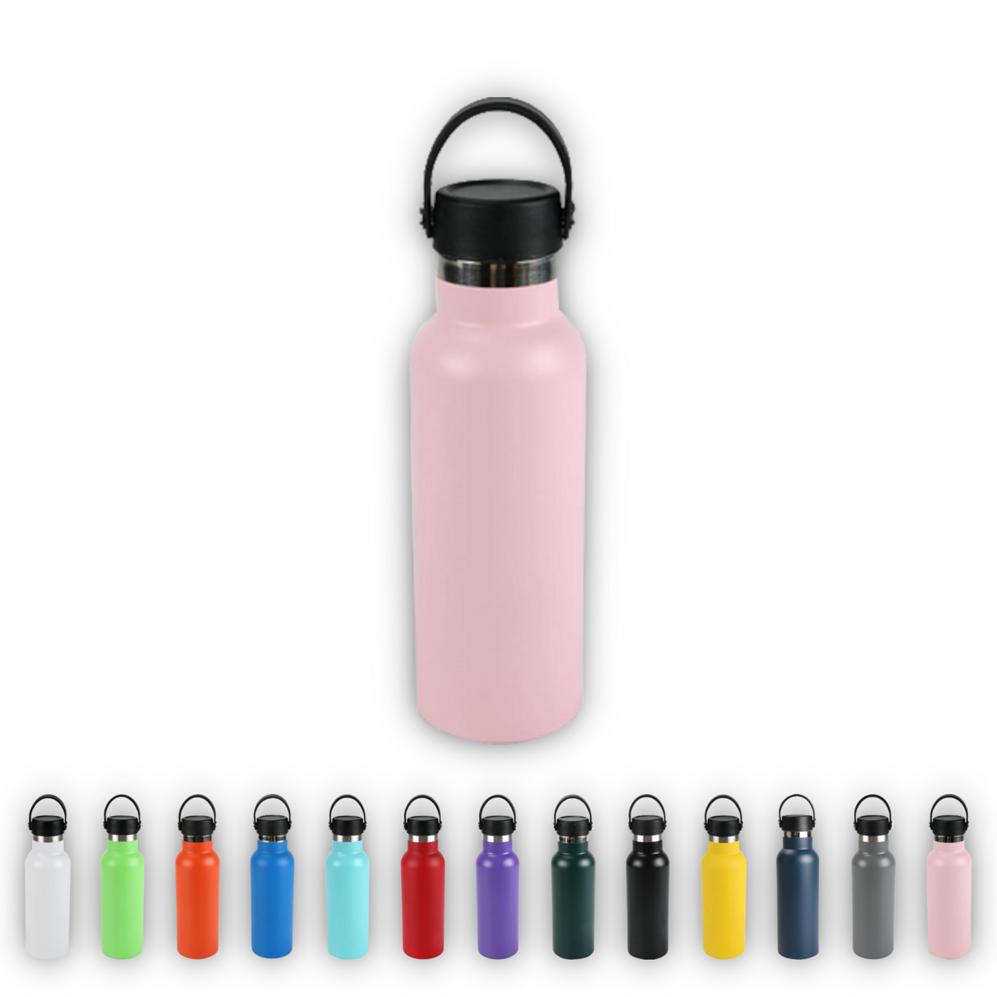 Home Universal® Botella Térmica 500ml de Acero Inoxidable | 12h y Frías 24h | Doble Pared | Mantiene Frío y Caliente por Horas | Antiderrames, Ligera e Ideal para Deporte, Oficina y Viajes - (Rosa)