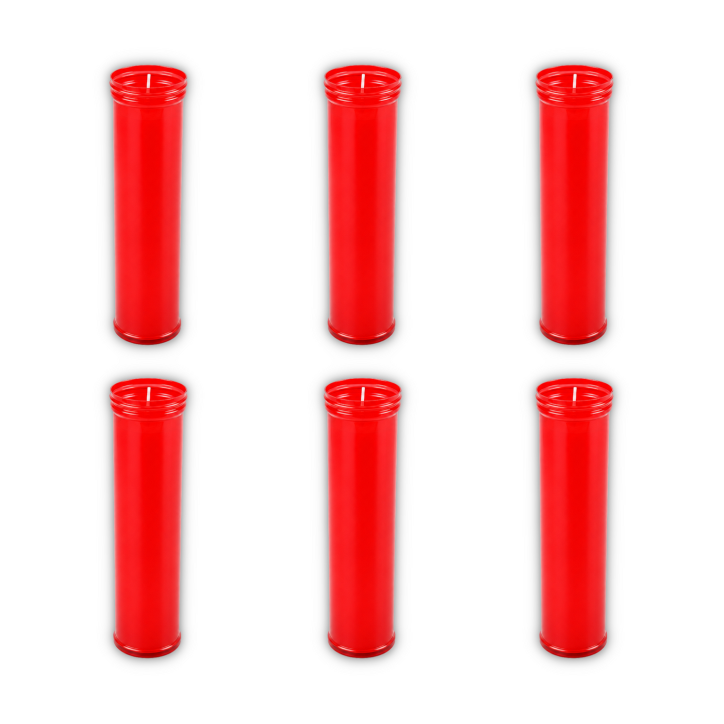 Home Universal® Velón Votivo para Iglesia y Altar, Rojo o Transparente, Varios Tamaños, Larga Duración, Ideal para Oración, Capillas, Iglesias y Velatorios (Velón Extra Rojo (6 Uds))