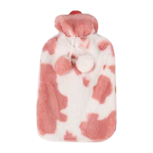 Home Universal | Bolsa de Agua Caliente (Estampado Vaca Rosa Coral)