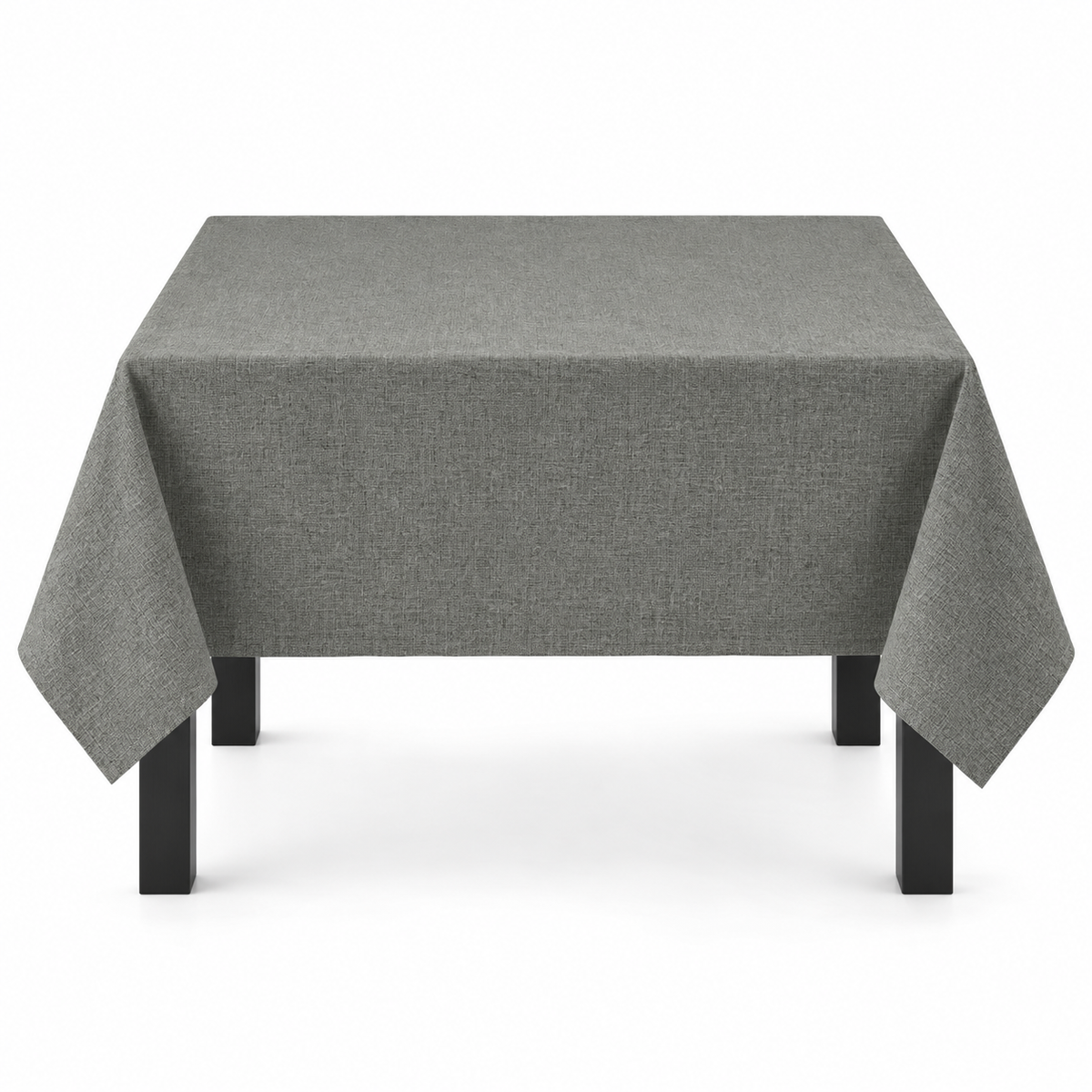 Home Universal® Mantel de Mesa Impermeable y Antimanchas, Tejido de Loneta con Efecto Lino , Liso o Estampado, para Cocina y Comedor (Gris Liso)