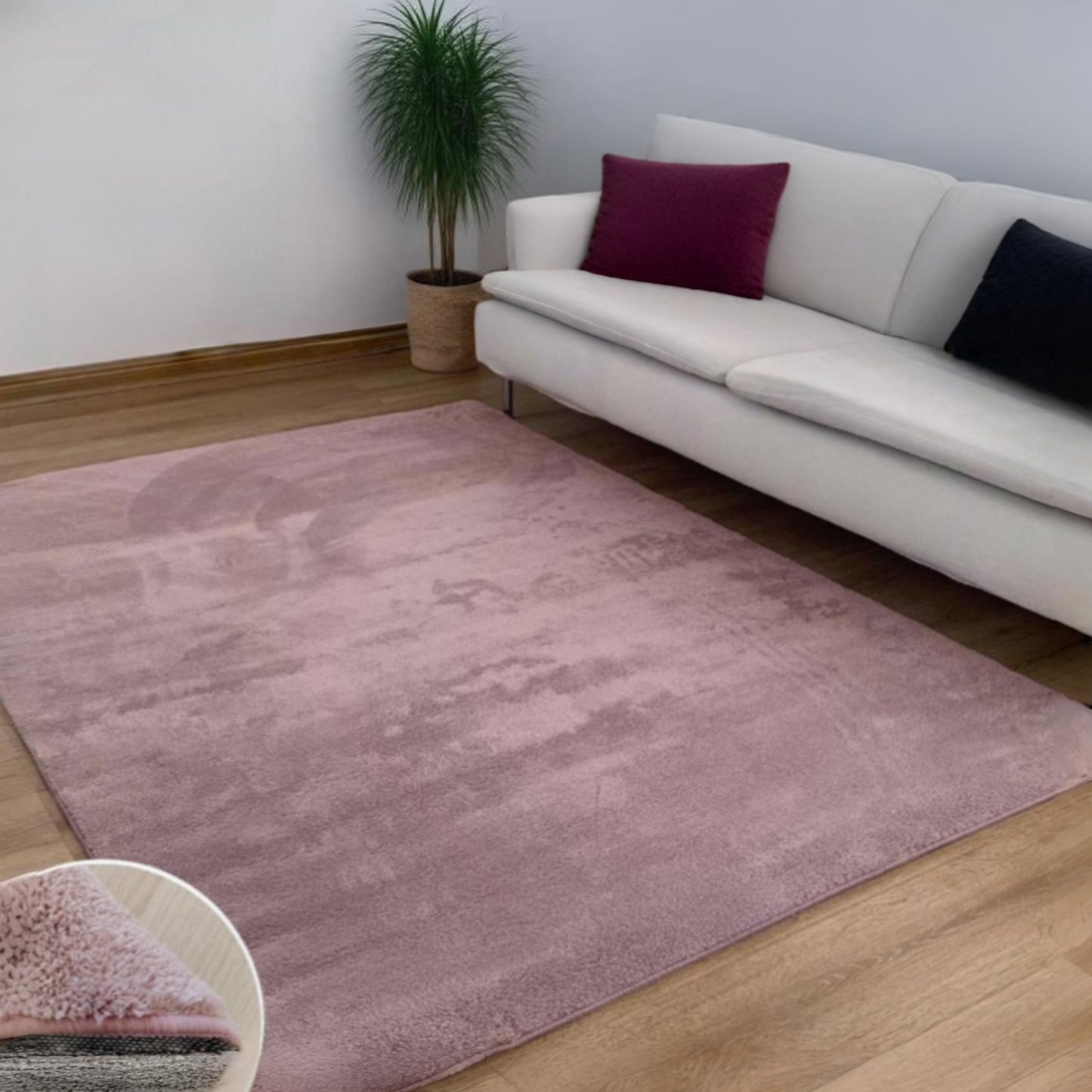 HOME UNIVERSAL Alfombra para Sala de Estar Alfombra Grande Suave y Esponjosa Alfombras Peludas Que no se Desprenden Alfombra Motley Tie-Dye Alfombras Modernas para Interiores (Rosa Palo)