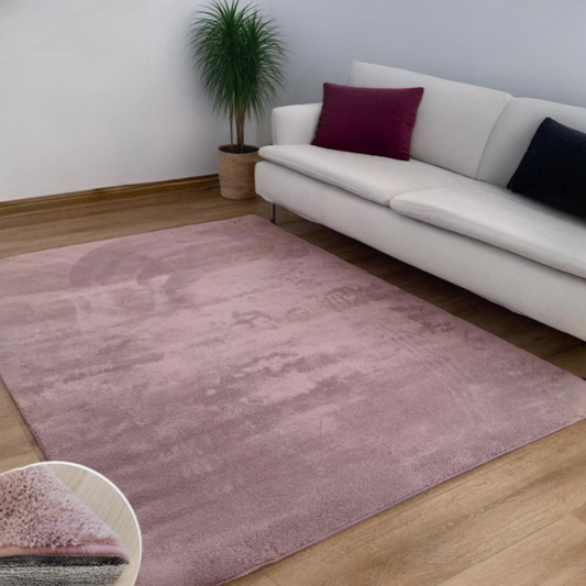 HOME UNIVERSAL Alfombra para Sala de Estar Alfombra Grande Suave y Esponjosa Alfombras Peludas Que no se Desprenden Alfombra Motley Tie-Dye Alfombras Modernas para Interiores (Rosa Palo)