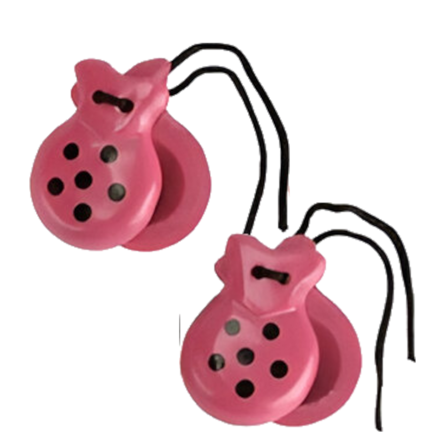 Home Universal® Castañuelas Flamencas Rojas con Lunares, Castañuelas Españolas para Baile de Flamenco,Sonido Tradicional,Ideales para Fiestas de Sevilla, Ferias, Disfraces y Eventos Españoles,2 Piezas (Lunar · Rosa con Punto Negro)