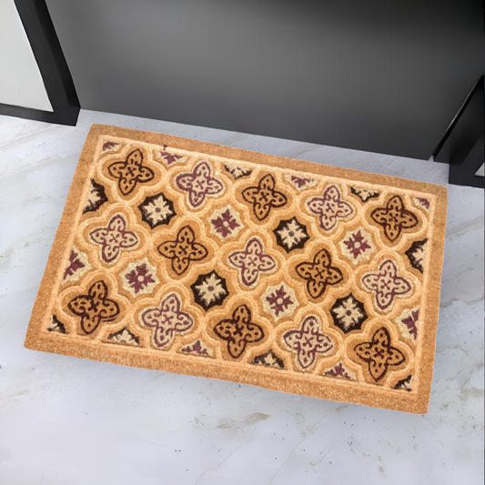 HOME UNIVERSAL | Felpudos de Fibra de Coco con Base Antideslizante 75x45x1.5CM (PATRONES)