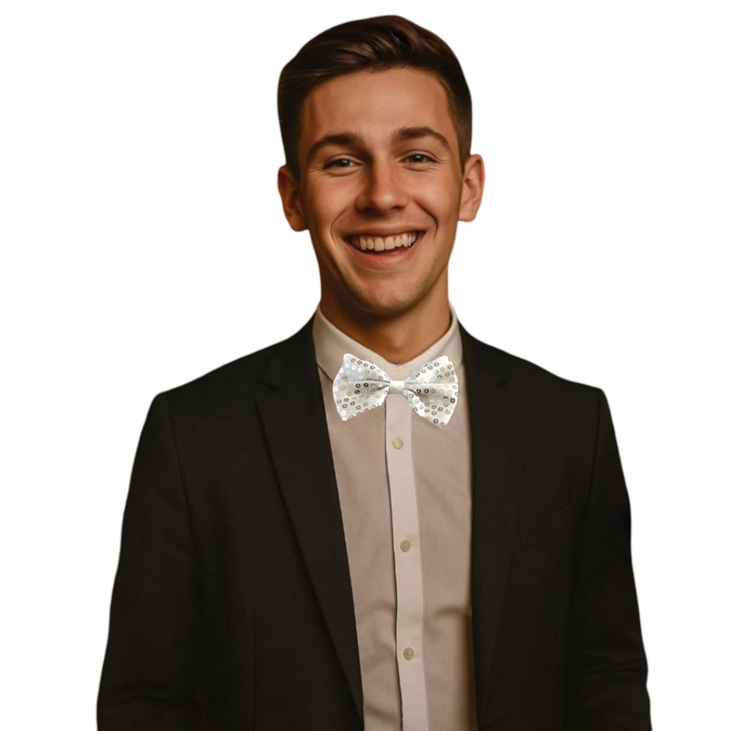 Home Universal® Accesorios de Fiesta – Pajarita de Purpurina y Lentejuelas para Hombres y Mujeres | Complementos de Disfraz Elegantes y Divertidos (3 Unidades)