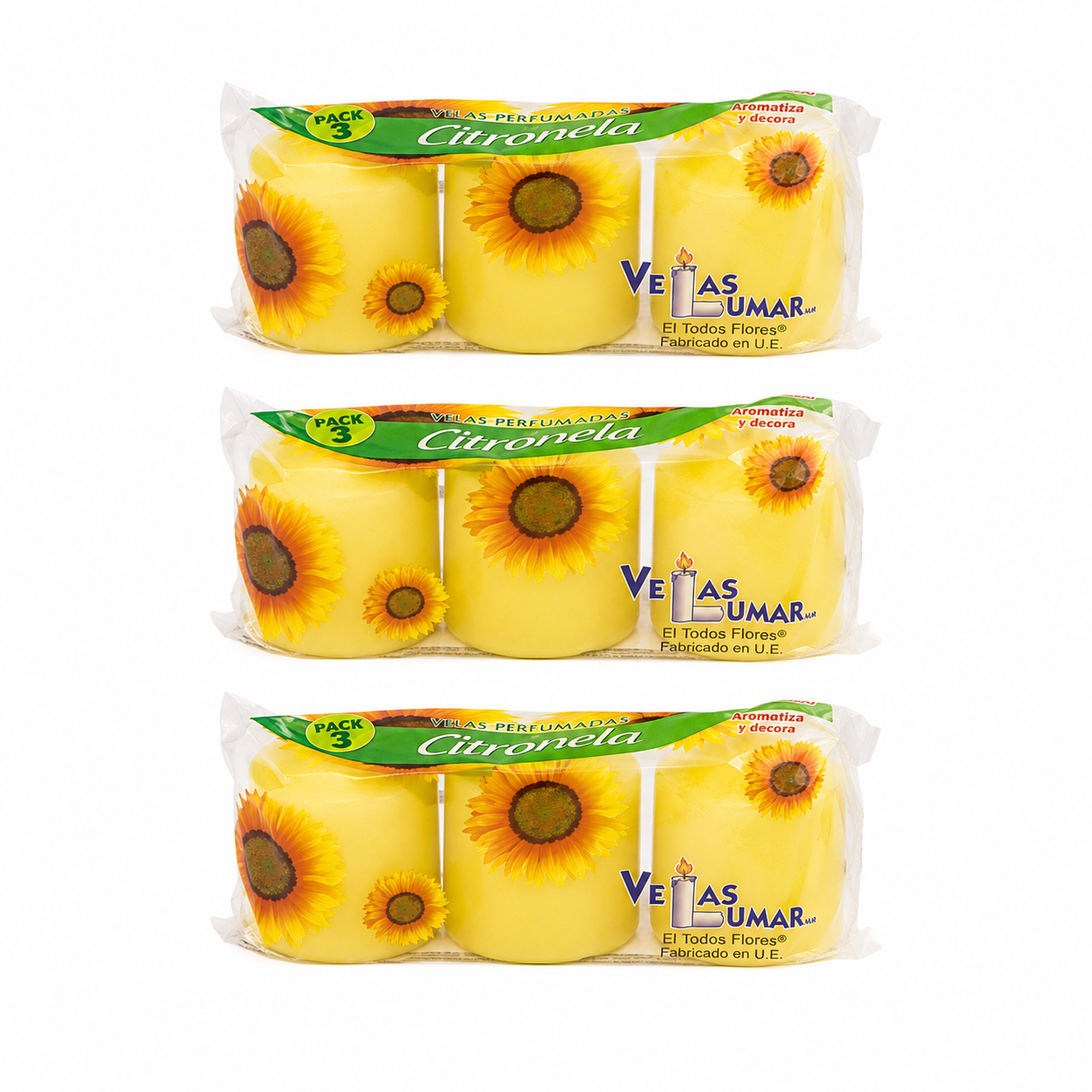 Lumar Citronela – Velas Antimosquitos para Exterior, Jardín, Terraza y Balcón | Protección Natural contra Mosquitos para Verano - Citronela Vaso Plástico (9 Unidades)
