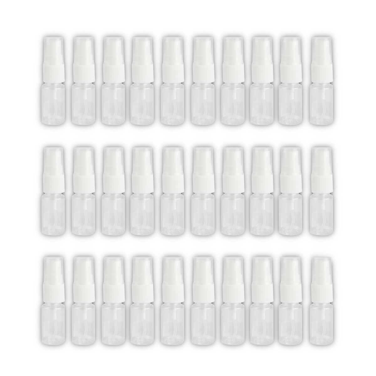 Home Universal® Botellas Vacías de Plástico con Pulverizador y Tapa Flip-Top, Reutilizables para Viaje, Cosméticos, Champú, Gel, Loción y Líquidos (30ml, Botella Pulverizadora (30 Uds))