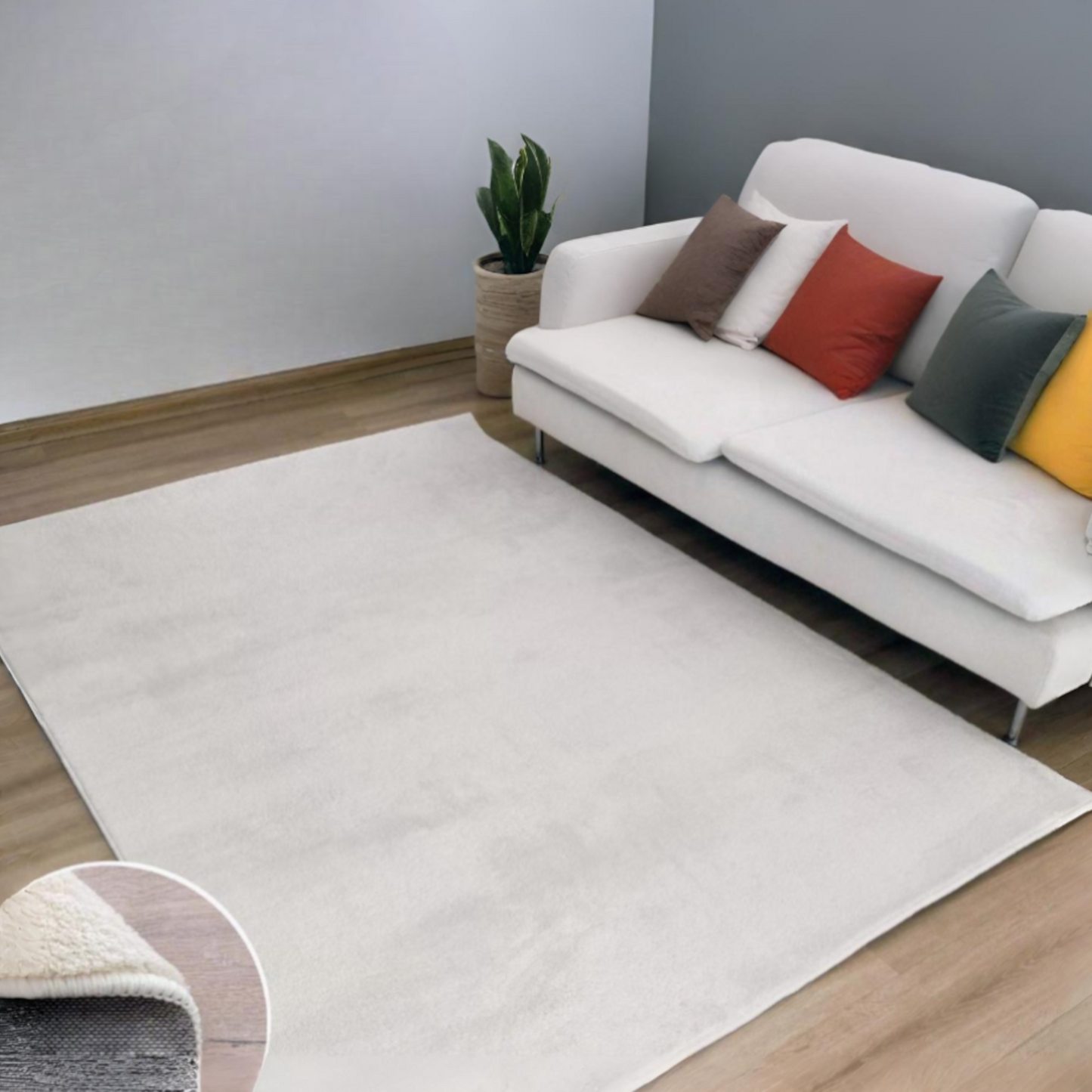 HOME UNIVERSAL Alfombra para Sala de Estar Alfombra Grande Suave y Esponjosa Alfombras Peludas Que no se Desprenden Alfombra Motley Tie-Dye Alfombras Modernas para Interiores (Beige)