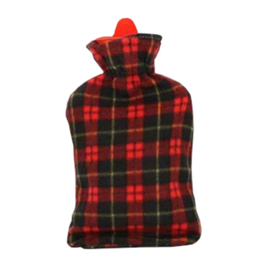 Home Universal | Bolsa de Agua Caliente (Estampado Cuadros Rojo Negro)