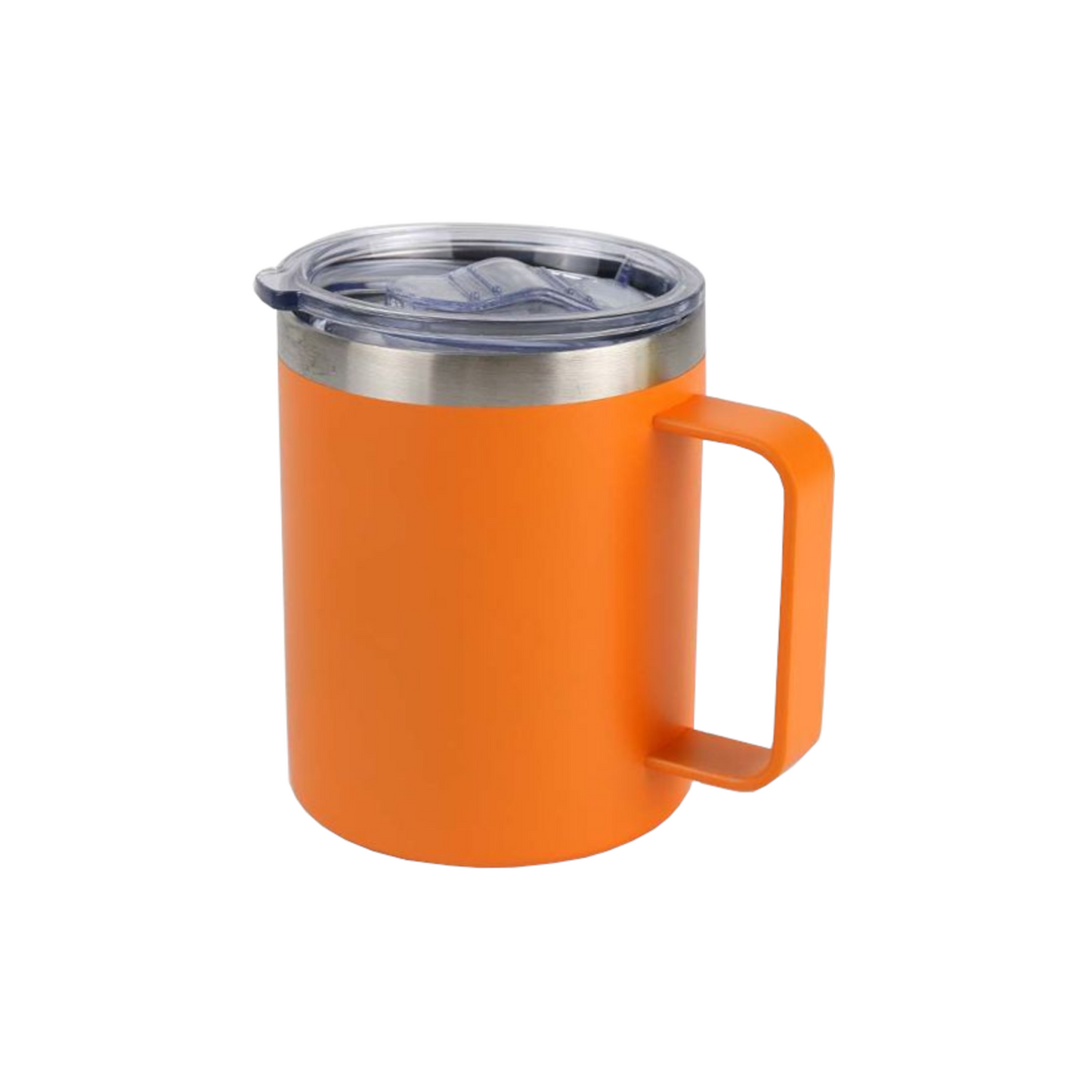 Home Universal® Taza Térmica 400 ml de Acero Inoxidable con Tapa – Vaso Termo Reutilizable para Café y Té, Mantiene Bebidas Calientes y Frías (Naranja)