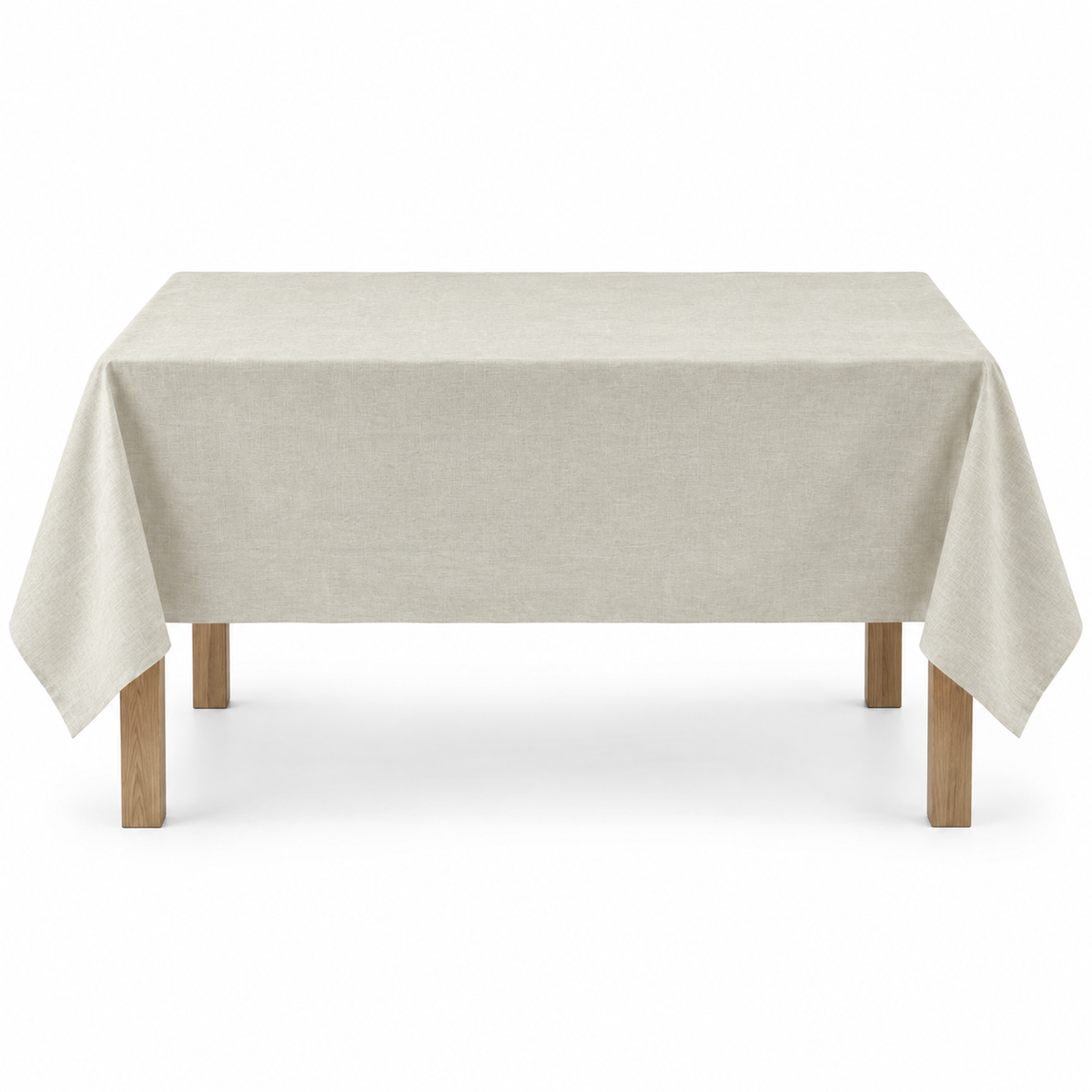 Home Universal® Mantel de Mesa Impermeable y Antimanchas, Tejido de Loneta con Efecto Lino , Liso o Estampado, para Cocina y Comedor (Blanco Liso)