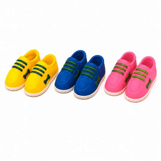 Home Universal® Juguetes para Perros de TPR, Juguetes Interactivos para Morder y Jugar, Diferentes Formas y Colores, Pelotas, Huesos y Figuras, Varios Modelos (Zapatilla (6 Unidades))