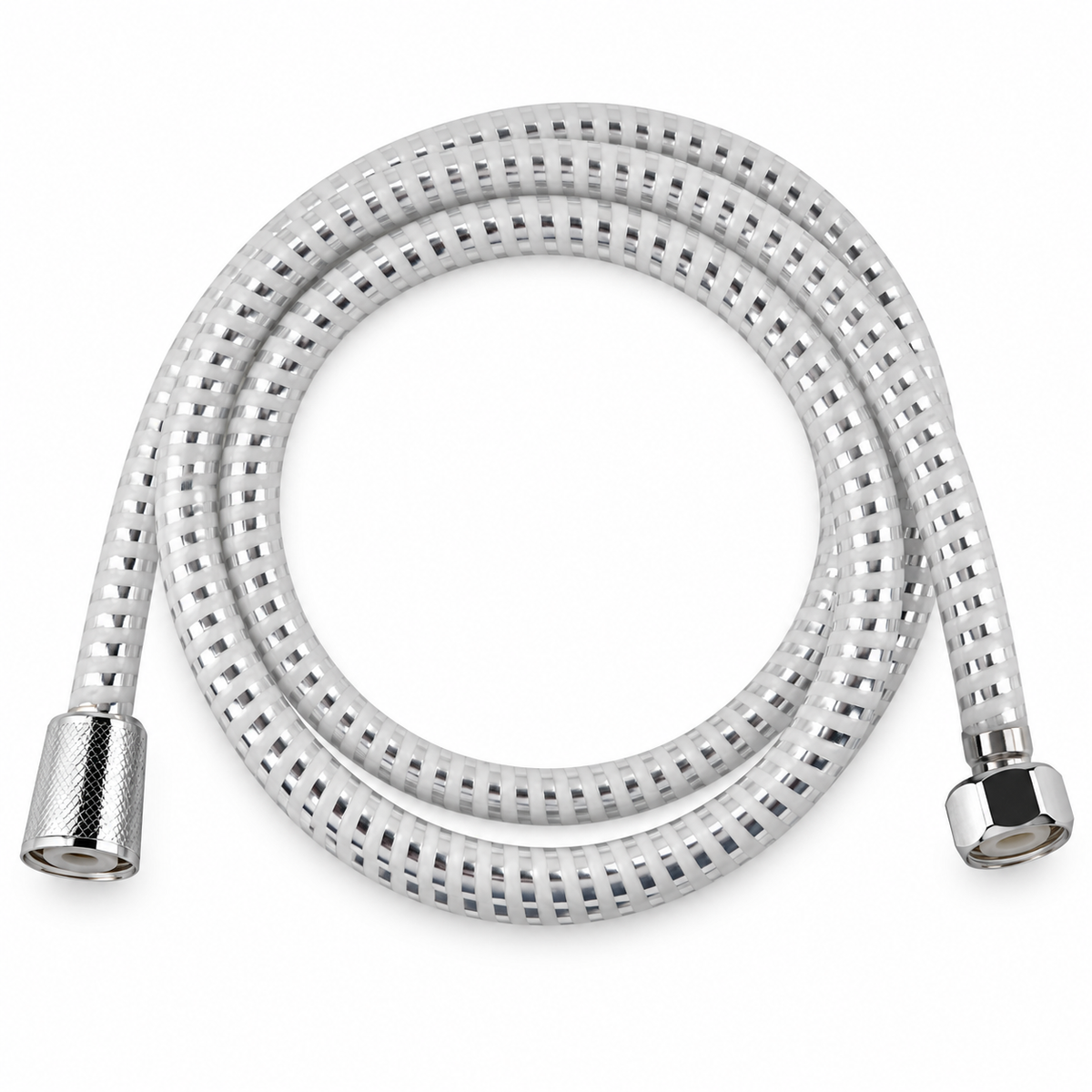 Home Universal® Manguera de Ducha Universal G1/2 – Flexible, Antienredos y Fácil de Instalar, Compatible con la Mayoría de Duchas (Blanco Plata (1.75m))