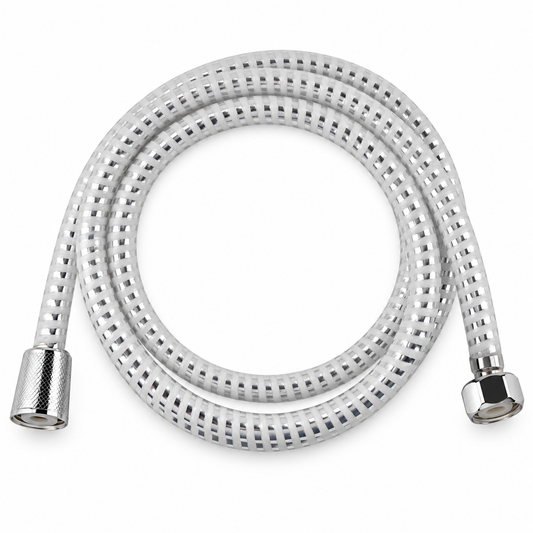 Home Universal® Manguera de Ducha Universal G1/2 – Flexible, Antienredos y Fácil de Instalar, Compatible con la Mayoría de Duchas (Blanco Plata (1.75m))