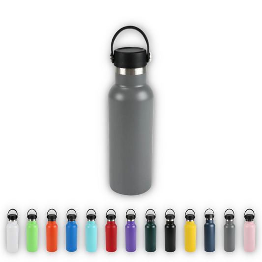Home Universal® Botella Térmica 500ml de Acero Inoxidable | 12h y Frías 24h | Doble Pared | Mantiene Frío y Caliente por Horas | Antiderrames, Ligera e Ideal para Deporte, Oficina y Viajes - (Gris)