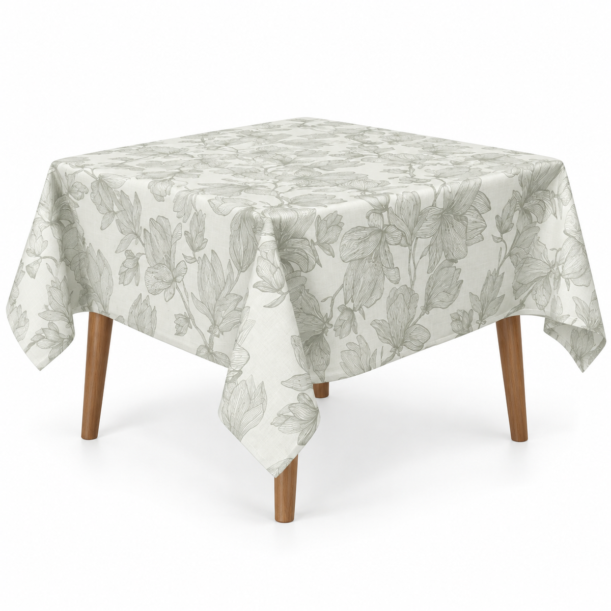 Home Universal® Mantel de Mesa Impermeable y Antimanchas, Tejido de Loneta con Efecto Lino , Liso o Estampado, para Cocina y Comedor (Flores Botánicas)