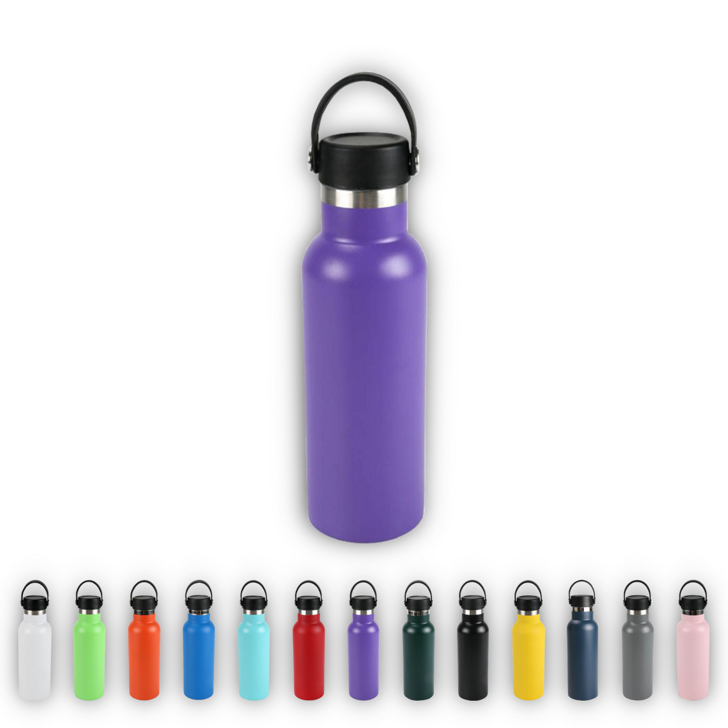 Home Universal® Botella Térmica 500ml de Acero Inoxidable | 12h y Frías 24h | Doble Pared | Mantiene Frío y Caliente por Horas | Antiderrames, Ligera e Ideal para Deporte, Oficina y Viajes - (Morado)